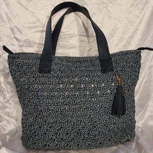 The SAK Women's Fairmont Crochet Tote Shoulder Bag Purse